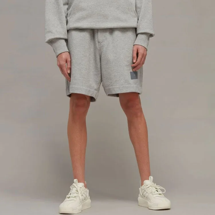 Y-3 Logo-patch Melange-effect Shorts-2