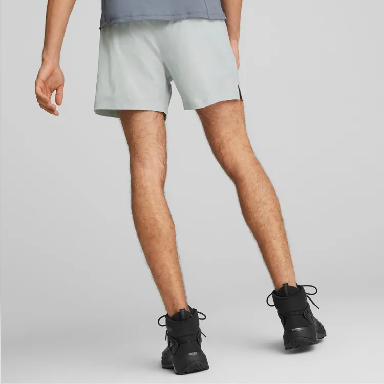 PUMA SEASONS Casual Shorts Men Platinum Gray Mixed Color-4