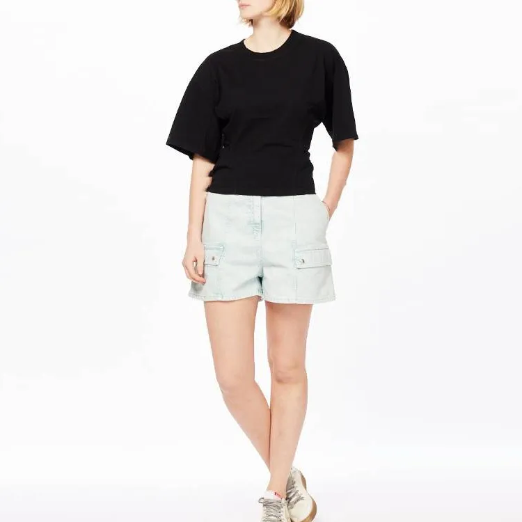IRO NIGHT Denim Shorts Women's Green-2