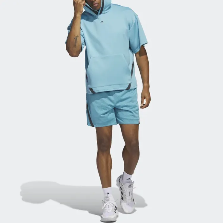 Adidas Casual Shorts Men Blue-4