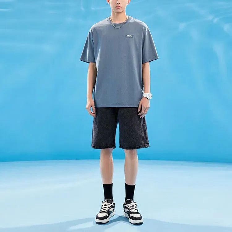 Anta Life Collection Drop Shoulder Sleeve T-Shirt Unisex Snowy Rock Gray-3