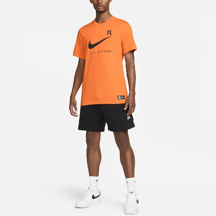 Nike T-Shirts Men Orange Red-2