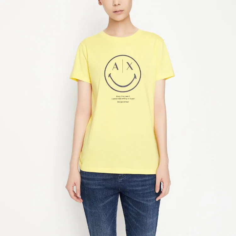 Smileyworld X ARMANI EXCHANGE ARMANI EXCHANGE X SmileyWorld T-Shirts Women's Yellow-2