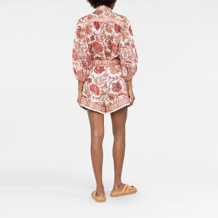 Zimmermann Casual Shorts Women's Red White-2