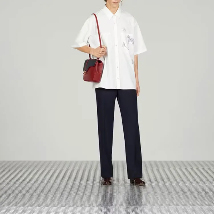 GUCCI 2010s Embroidered Cotton blend Shirt-1