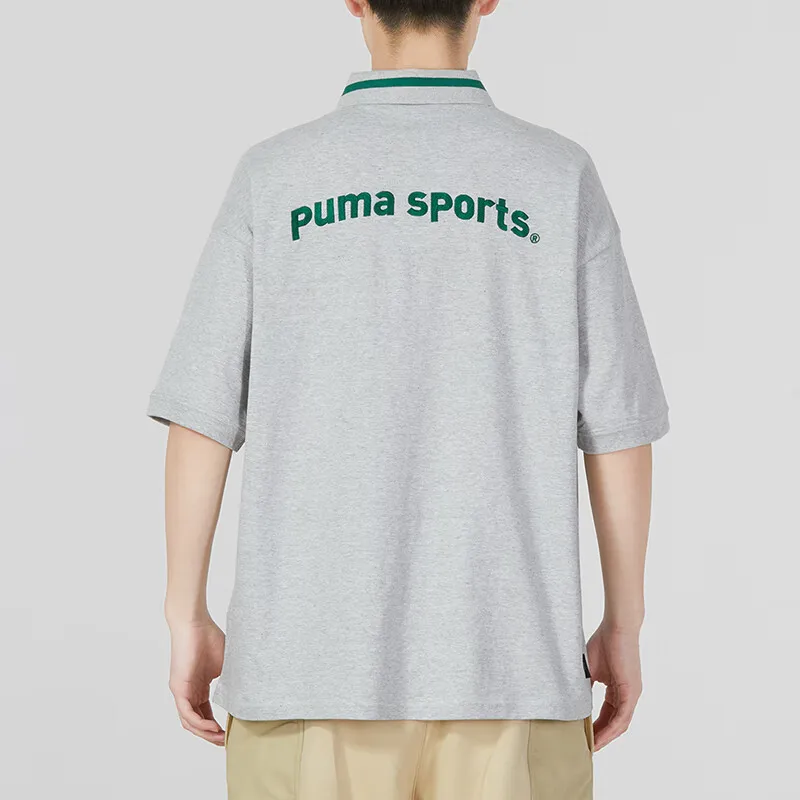 PUMA Polo Shirts Men Gray-3