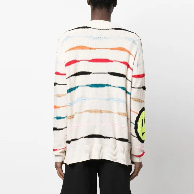 Barrow Striped V Neck Buttoned Cardigan-2