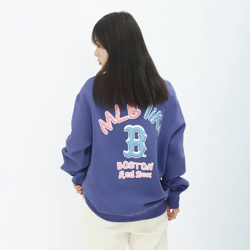 MLB Sweatshirts Unisex Light Navy Blue-4