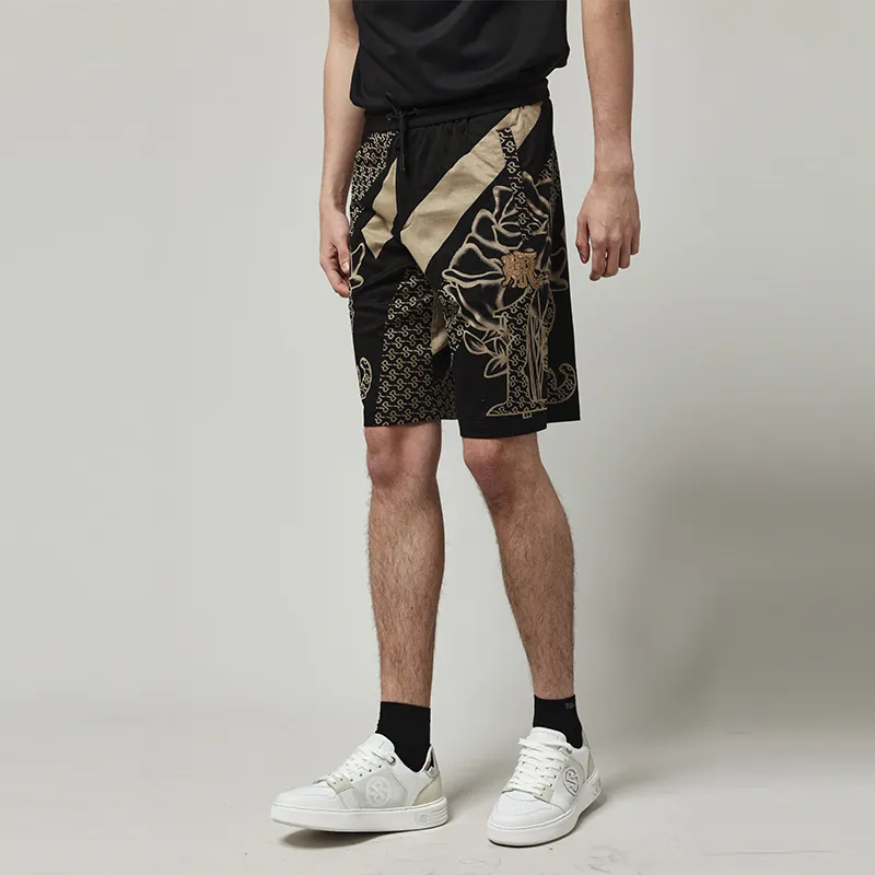 RARE Knitted Fabric Casual Shorts Men's Multicolor-3