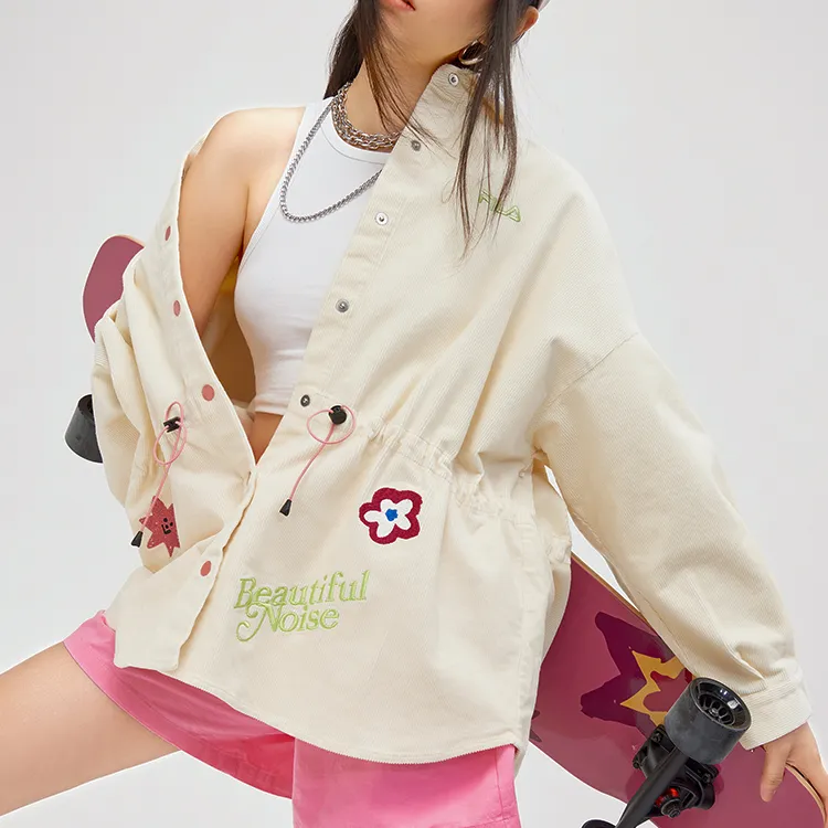 FILA FUSION TOKYO STUDIO Shirt Women's Imitation Antique White-5