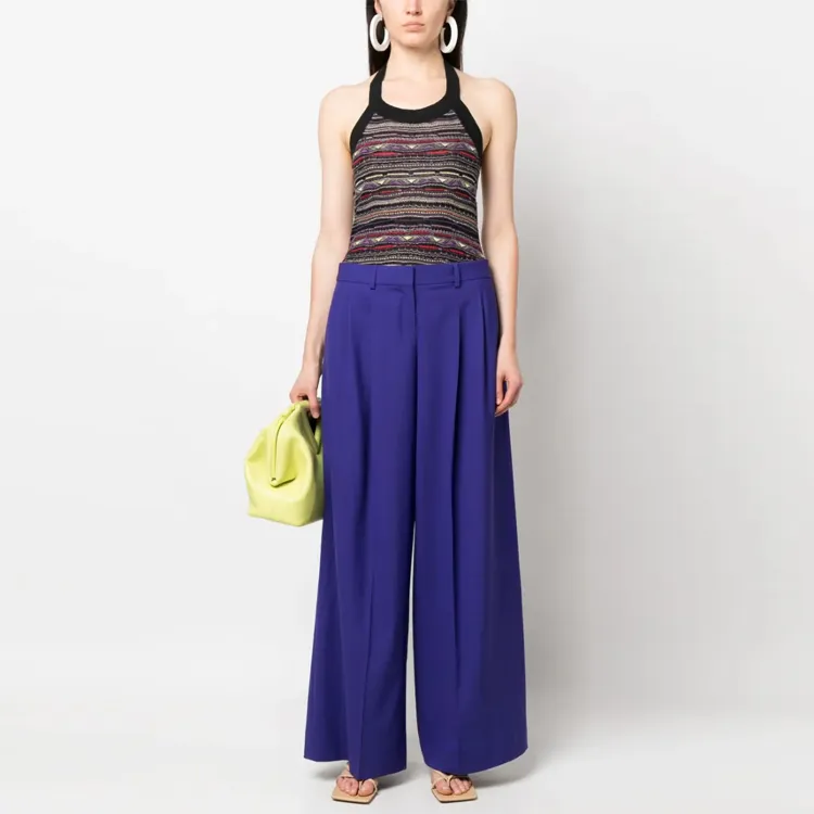 THEORY Casual Pants Women's Blue Purple-1