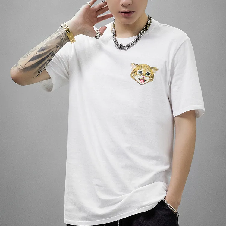 Nike T Shirts Men White-3