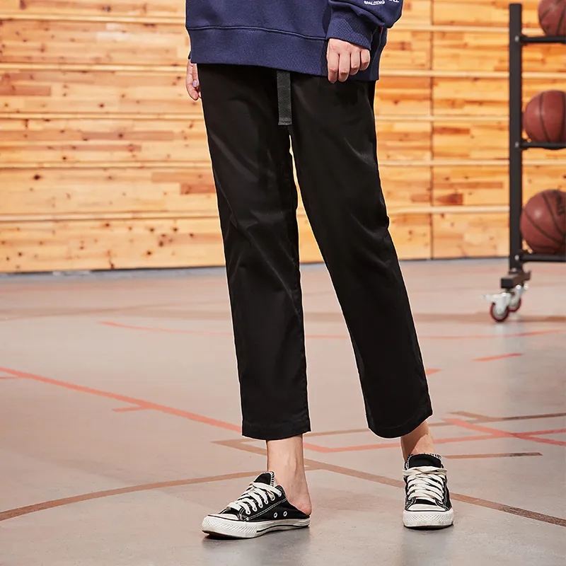 SPALDING Casual Pants Unisex Black-4