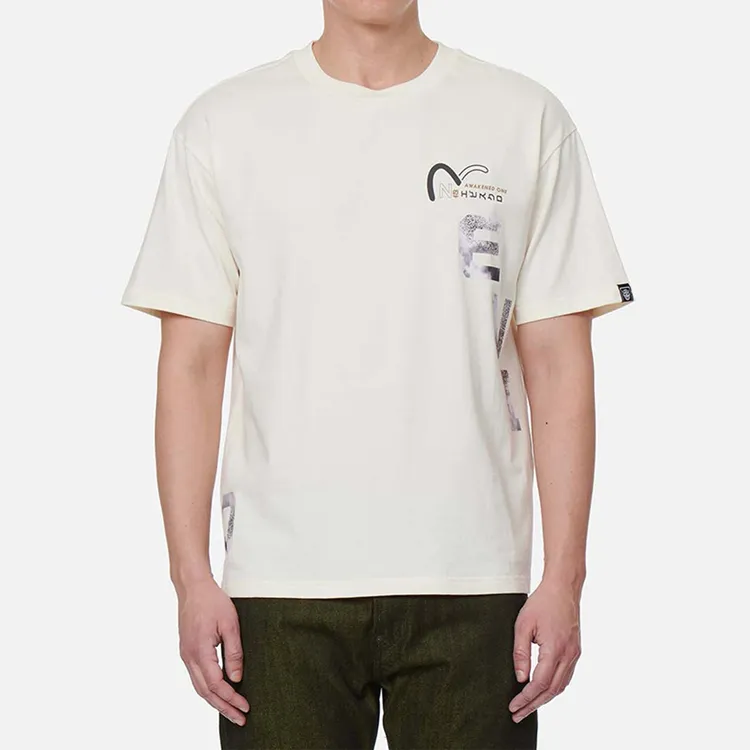 EVISU T-Shirts Men Beige Yellow-2