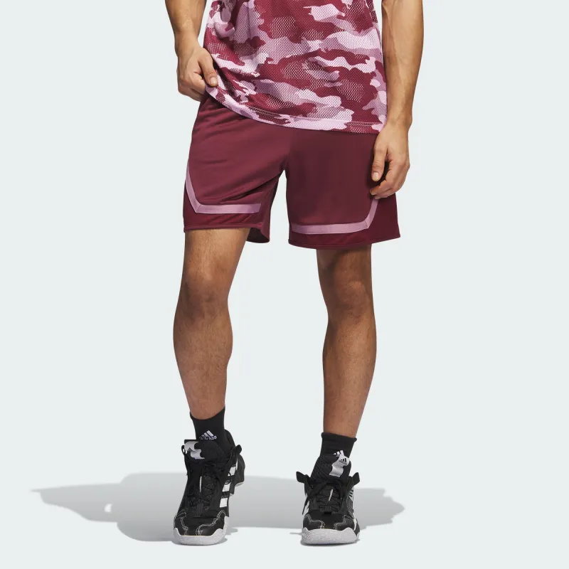 Adidas SS23 Basketball Shorts Men's Dark Red-1