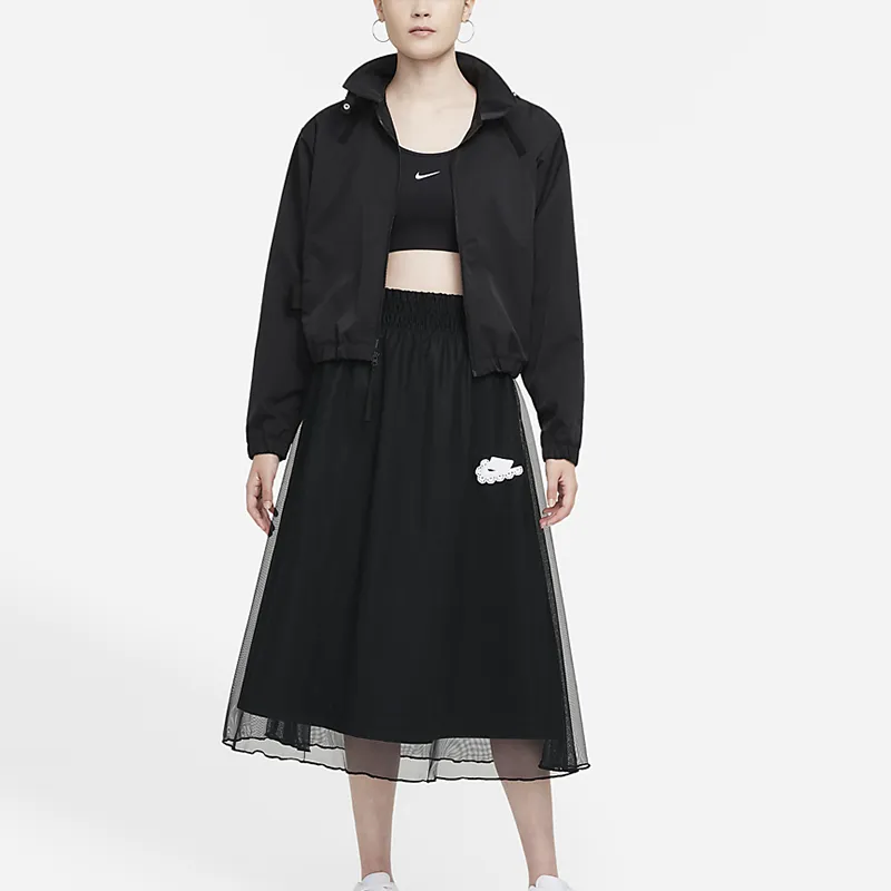 Nike Casual Long Skirts Women's Black-2