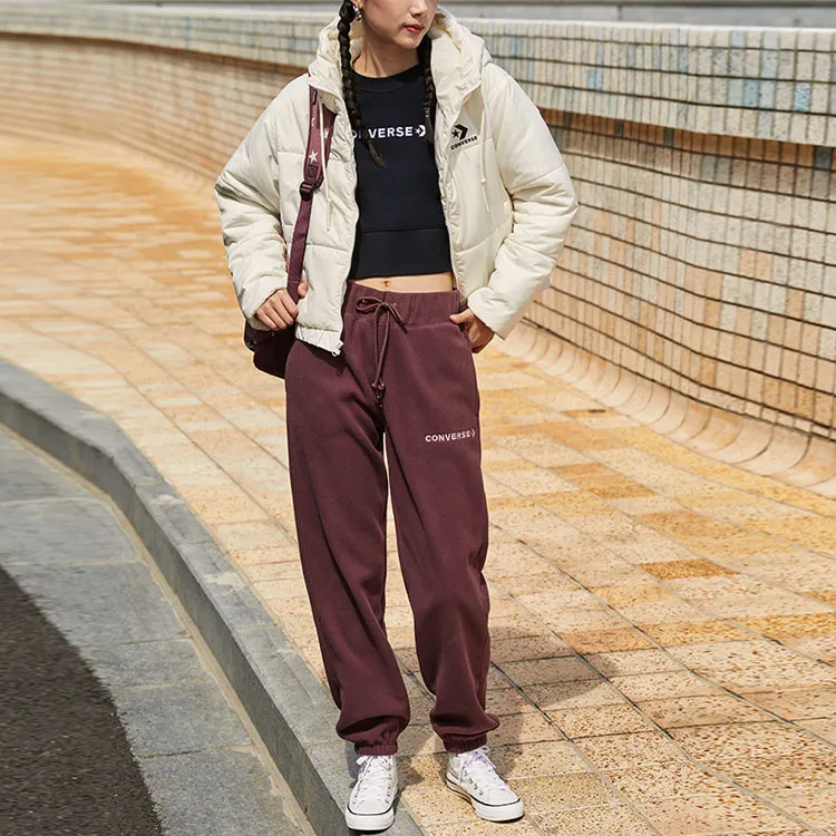 Converse Knitted Sweatpants Women's Burgundy-2
