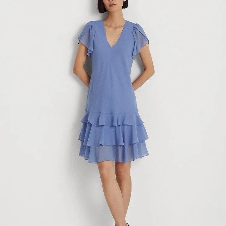 Polo Ralph Lauren SS23 Short-Sleeved Dresses Women's Blue-1