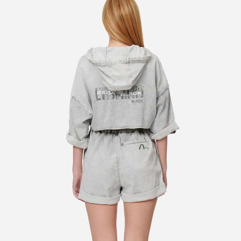 EVISU Denim Shorts Women's Gray-2