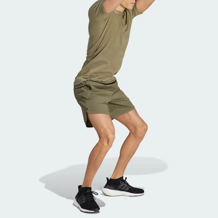 Adidas Casual Shorts Men Olive Green-4