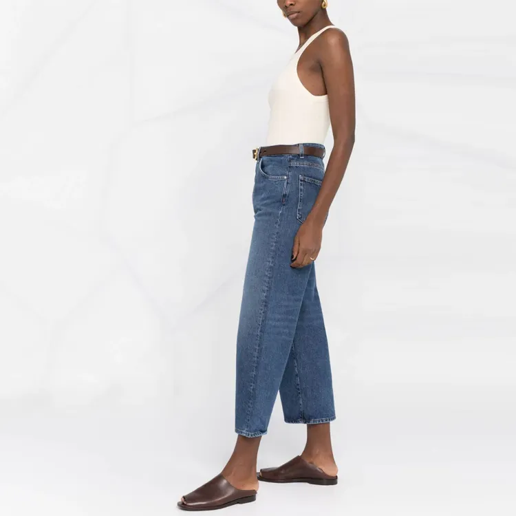 TOTEME Organic Cotton Cropped Flared Jeans-3
