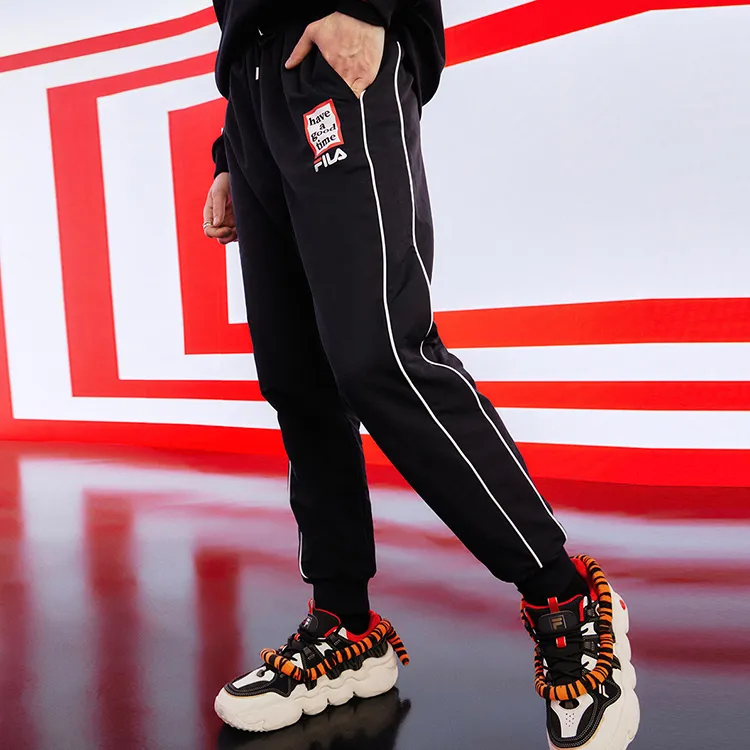 FILA x Have A Good Time Knitted Sweatpants Men's Jet Black-4