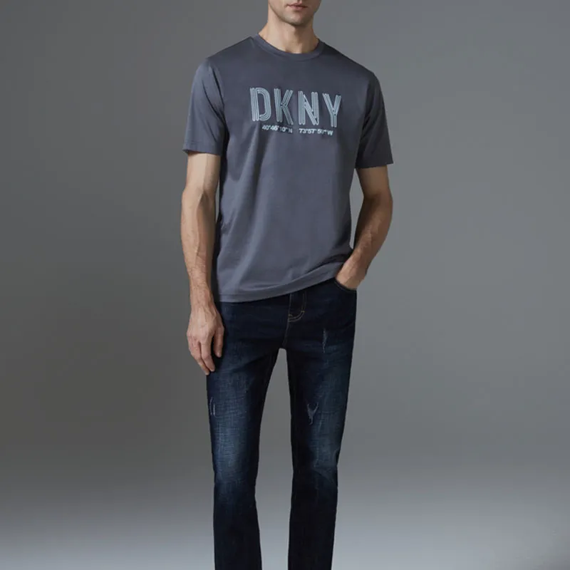 DKNY T-Shirts Men Dark Gray-2