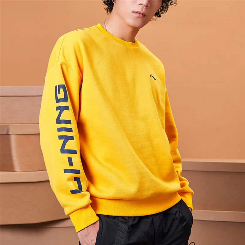 LiNing Sweatshirt Unisex Olive Yellow-3