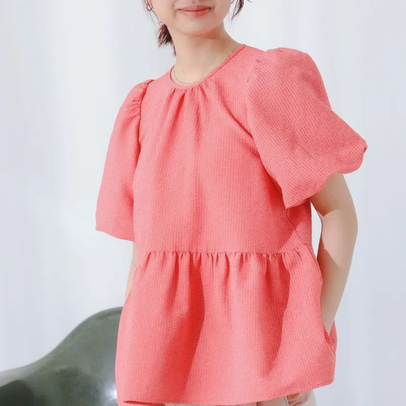 Beams T Shirts Women's Pink-7