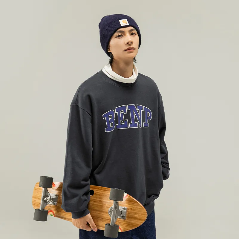 Ben.panda Crew Neck Loose Fit Sweatshirt Fall And Winter Unisex-6