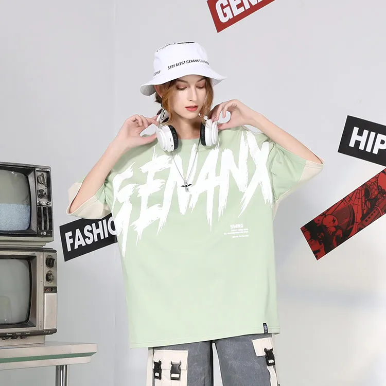 GENANX Straight Elbow Length Sleeved T Shirt Unisex-7