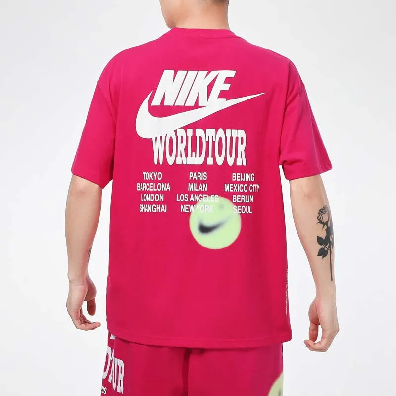 Nike T Shirts Men Dark Pink-3