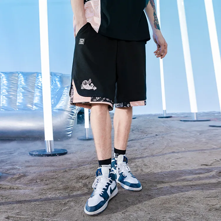 LAMLICKA Loose Fit Shorts Unisex Black-3