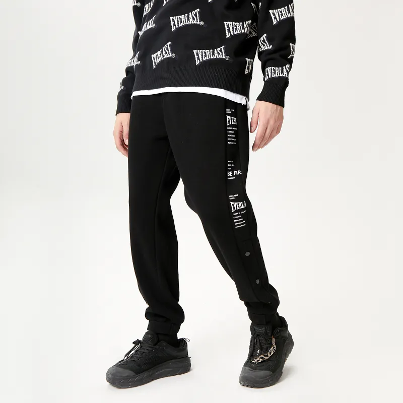 Everlast Jogger Thickened Sports Pants Unisex Black-5