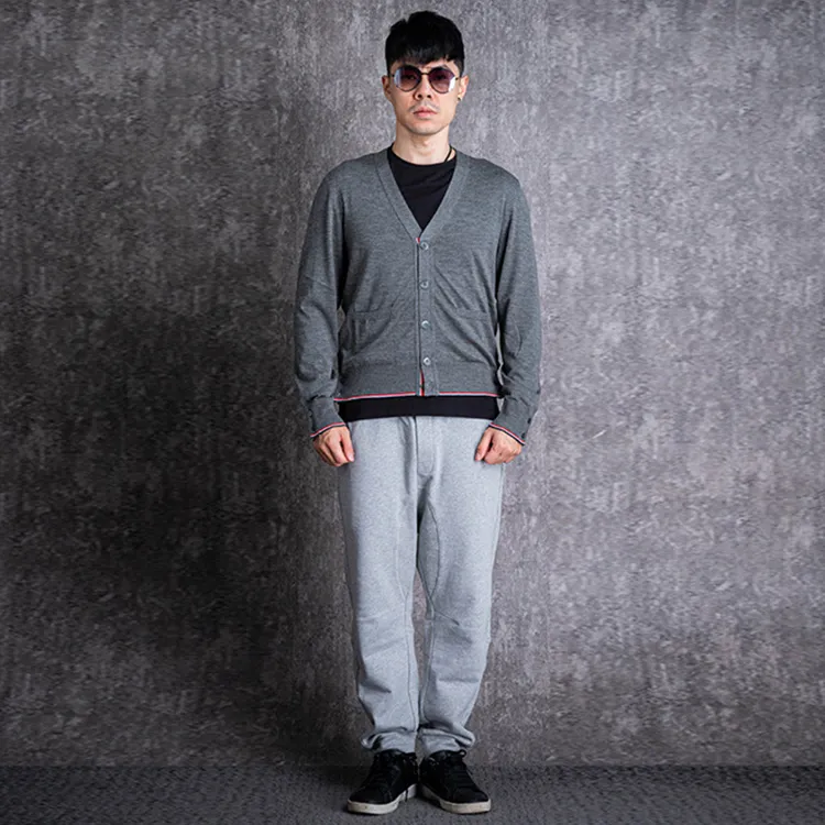 THOM BROWNE Cashmere Sweaters Men Gray-2