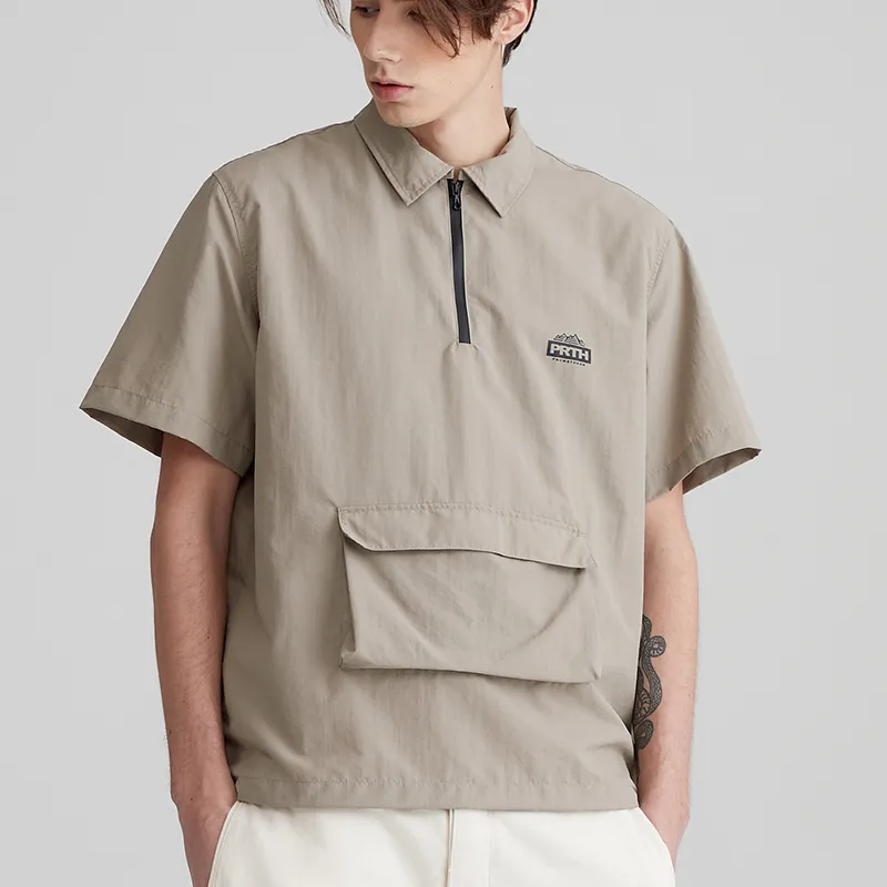 Prth Promethean Polo Shirts Men Gray Apricot-4