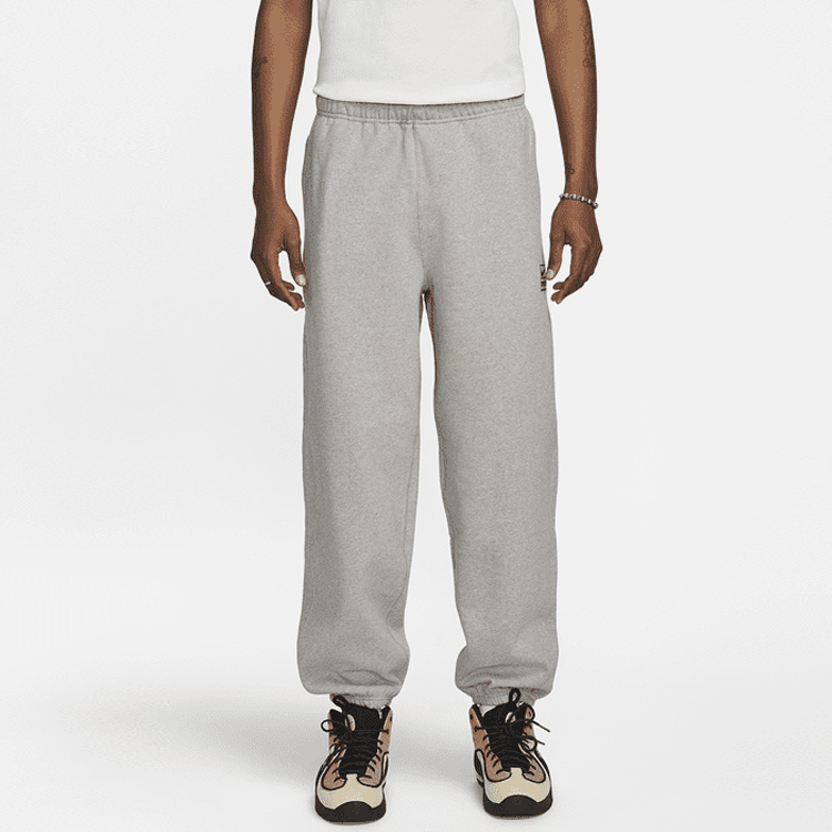 Nike X Stussy Fleece Sweatpants Grey - POIZON