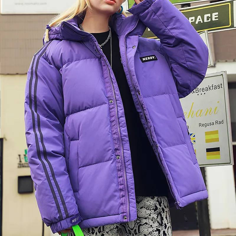 NERDY Down Jacket Winter Unisex Purple-2