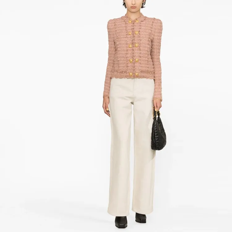 BALMAIN SS23 Jackets & Coats Women's Beige Pink-1
