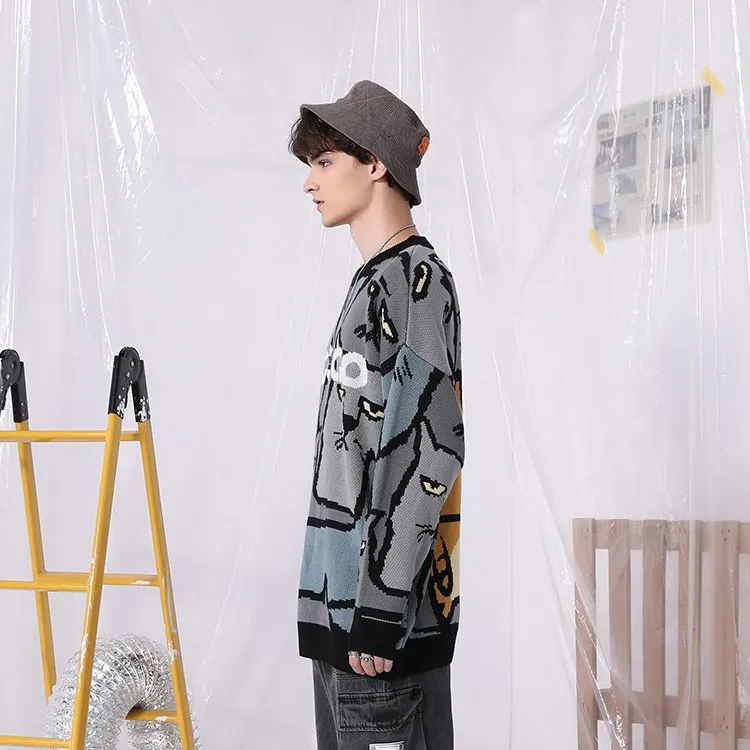XXGOGO Sweaters Unisex Gray Blue-3