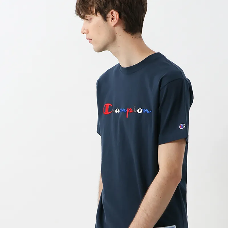 Champion T Shirt Japan Version Unisex Navy Blue-4