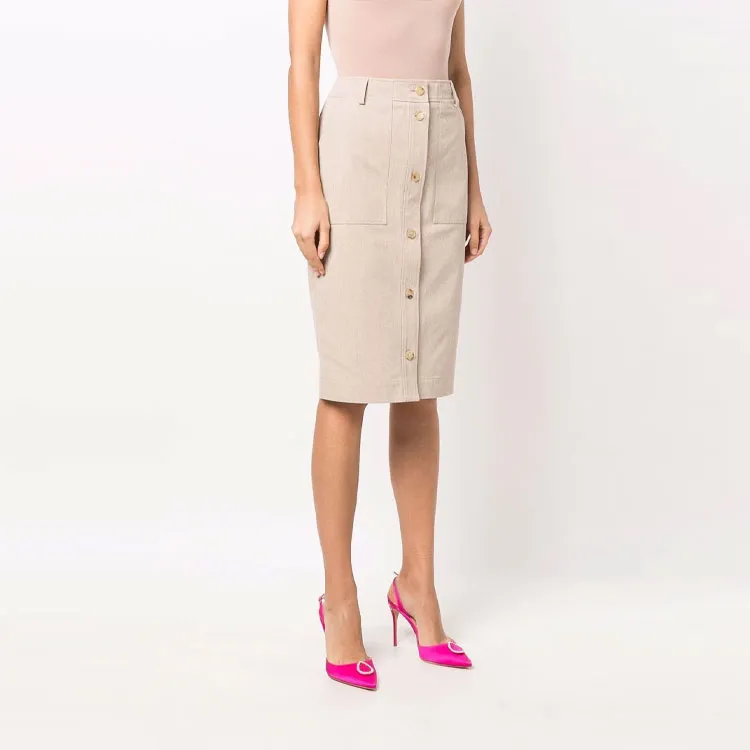 MOSCHINO Safari Buttoned Skirt-1