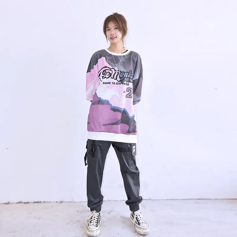 FireMonkey Sweatshirt Unisex Black Pink-2