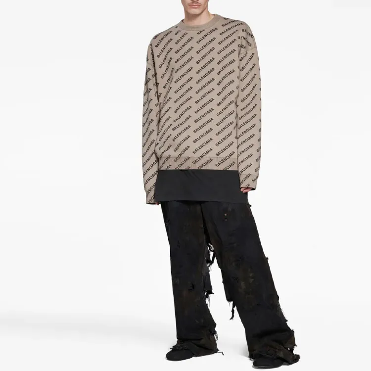 Balenciaga Monogram Printed Crewneck Sweater-2