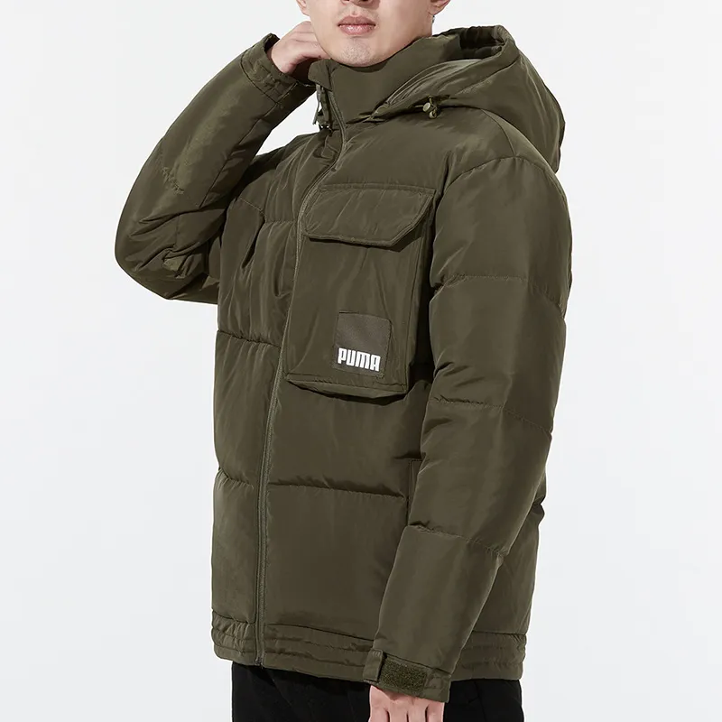 PUMA Down Jackets Men Olive-4