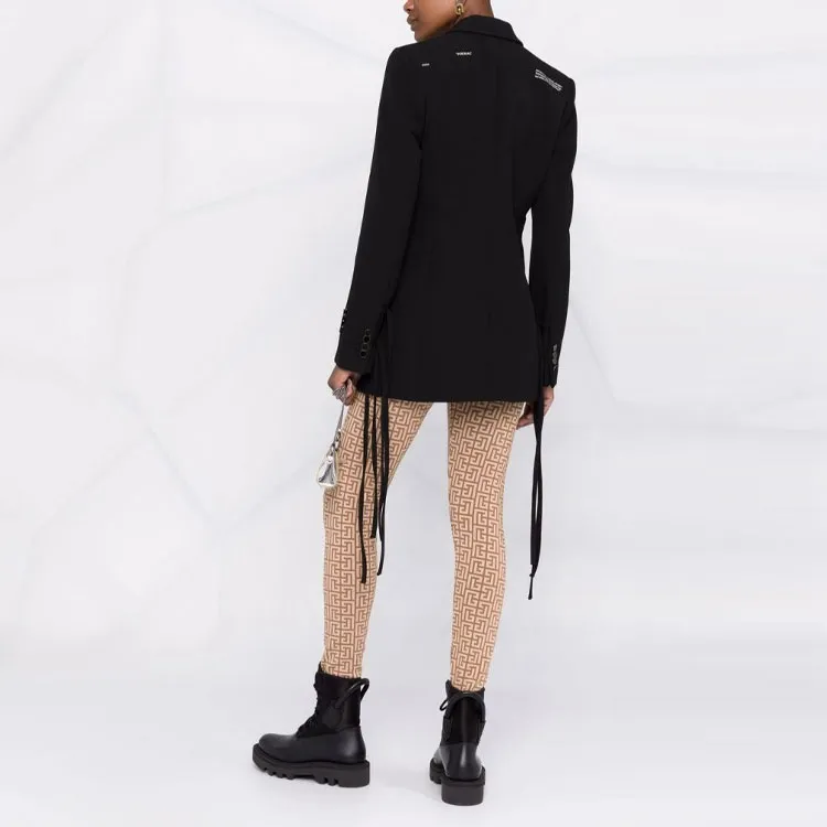 BALMAIN Debossed Monogram Leggings-2