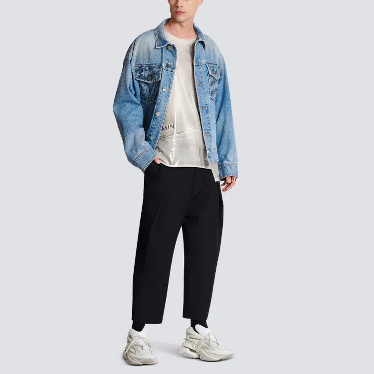 BALMAIN T-Shirts Men Silver-1