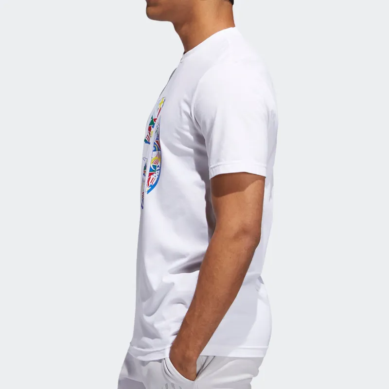 Adidas Harden T Shirts Men White-3