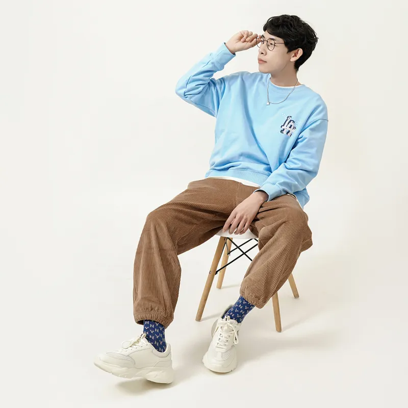 MLB PLAY PIXEL OVERFIT Los Angeles Dodgers Sweatshirt Unisex Light Blue-2