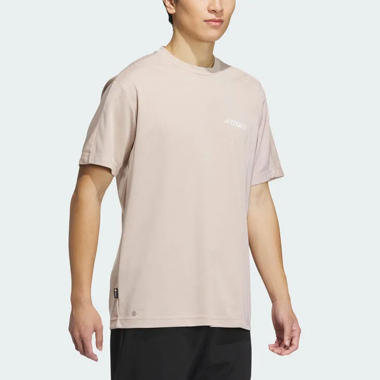 Adidas T Shirts Unisex Wonder Taupe-3